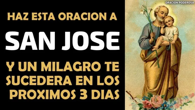 Oracion A San Jose Para Un Milagro En Tres Dias