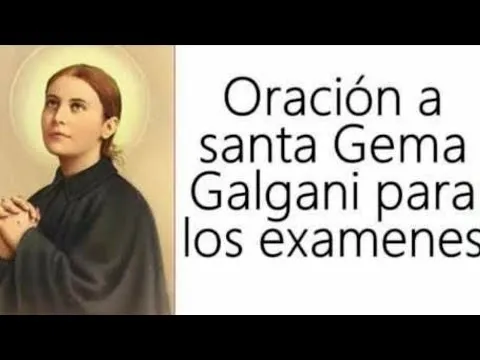 Oracion De Santa Gema Para Los Examenes