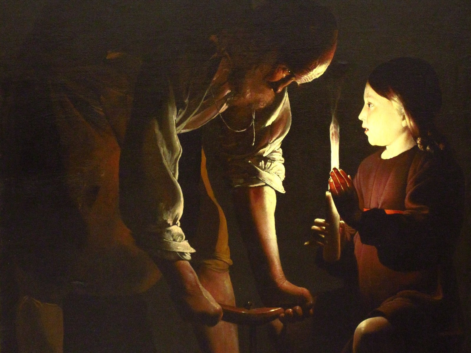 San José trabaja la madera junto al Niño Jesús, de Georges de La Tour, en la oración para conseguir trabajo